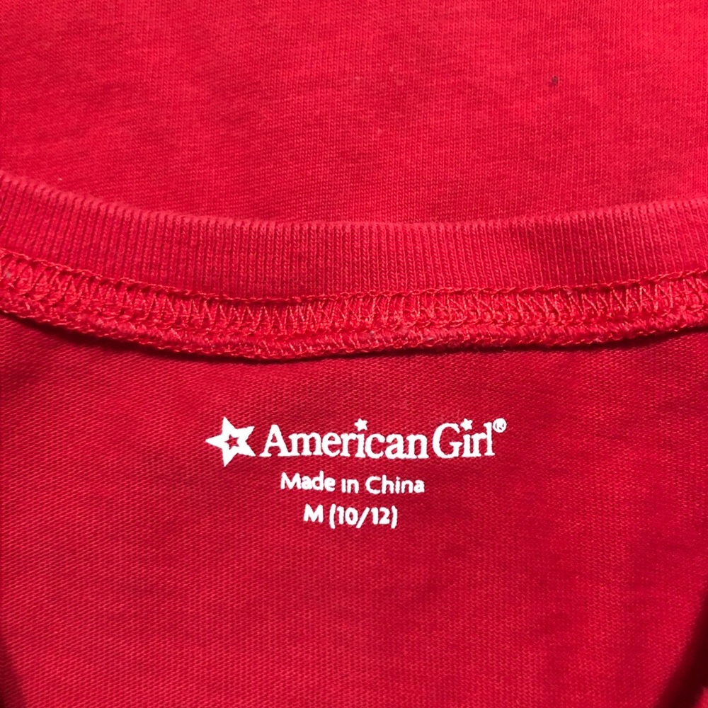 2/$12 American Girl T-shirt red with stars Sz 10 - Picture 3 of 4